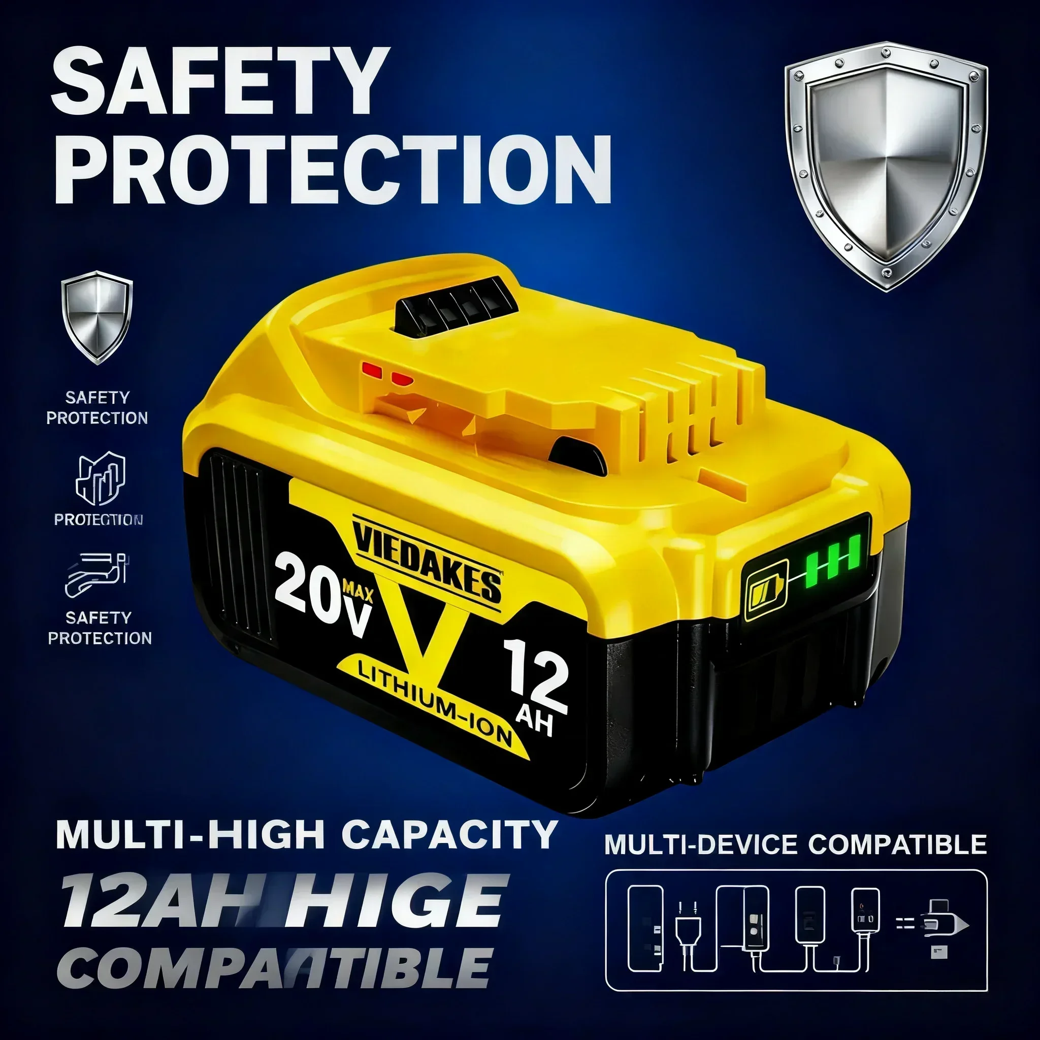 🔥Replacement 20V 12.0Ah Lithiu - огляд і ціна Bosch Drill Gsb 18V