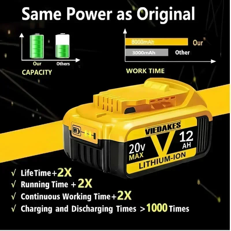 🔥Replacement 20V 12.0Ah Lithiu - огляд і ціна Bosch Drill Gsb 18V