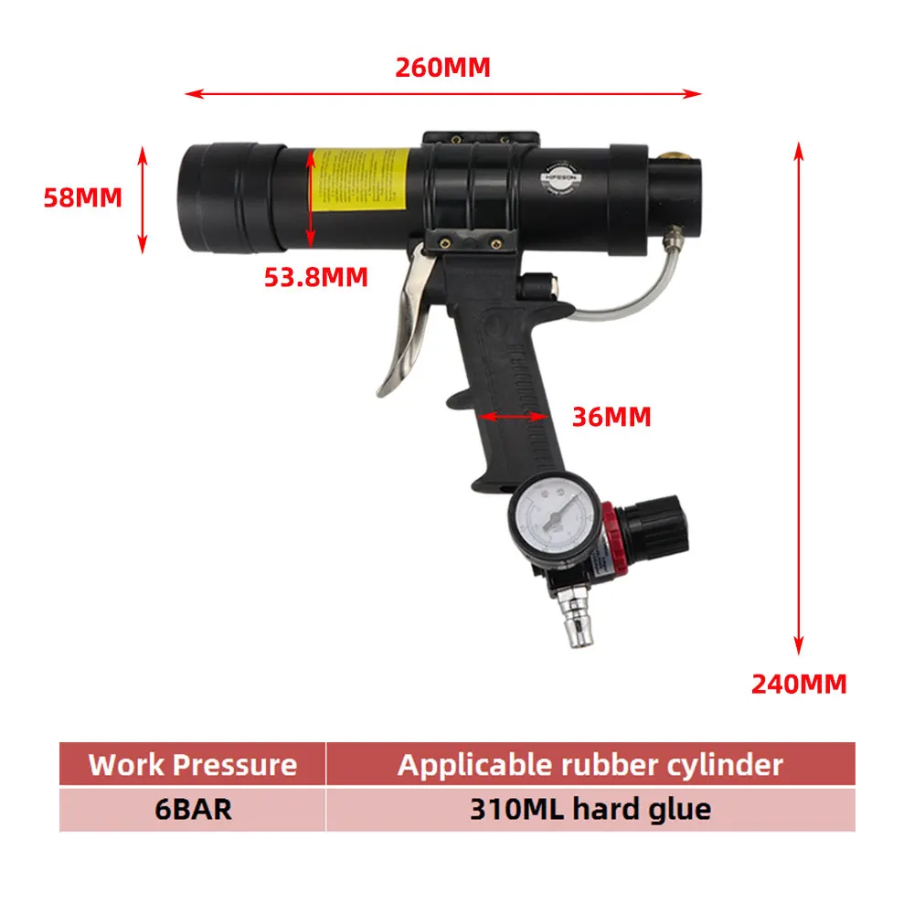 310ML Caulking Gun Pneumatic C - огляд і ціна Caulking Gun Dispensing