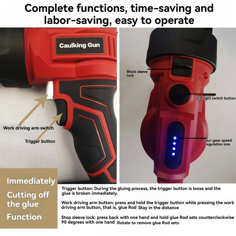 Cordless Electric Caulk Gun wi - огляд і ціна Caulking Gun Dispensing