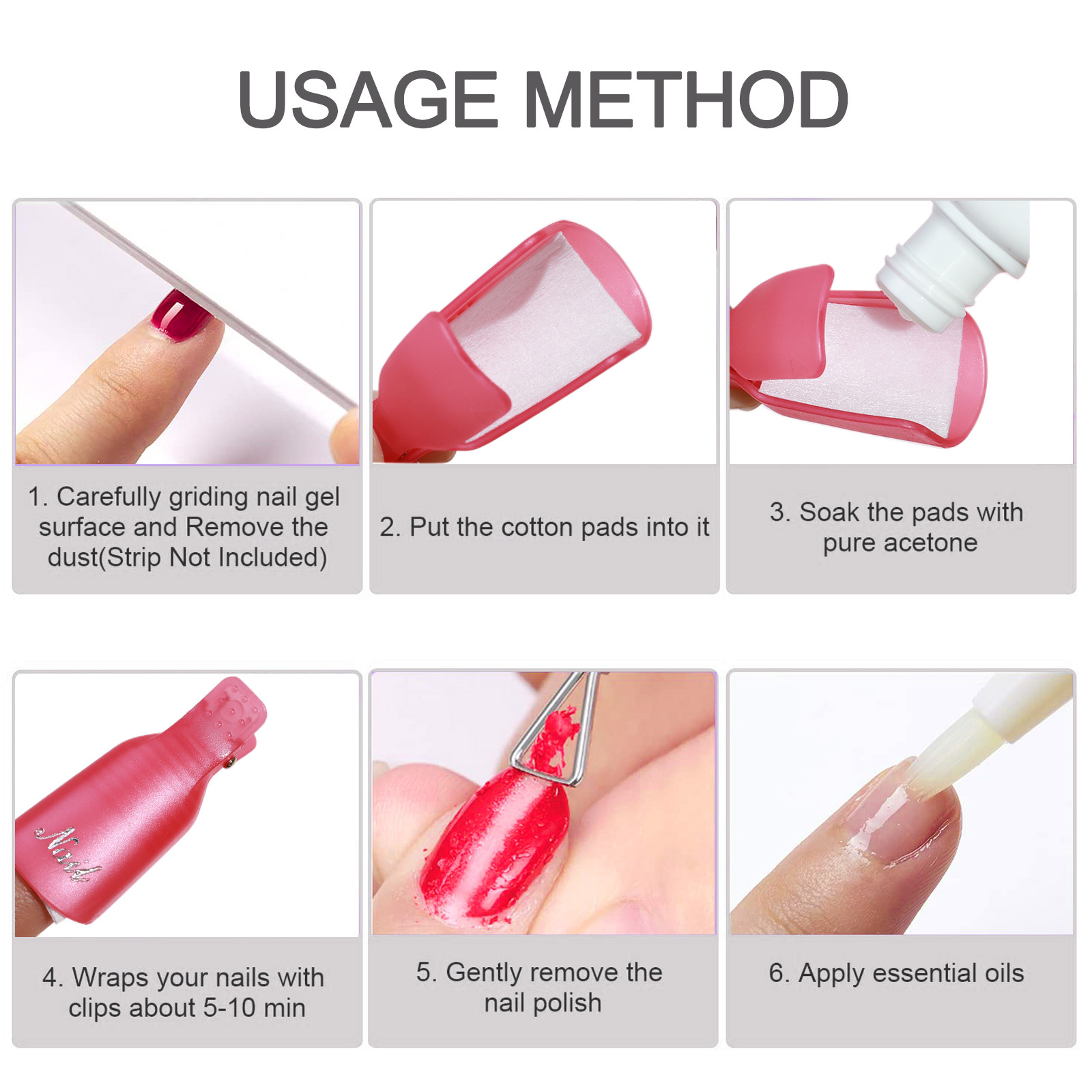 10 Pcs Nail Polish Remover Cli - огляд і ціна Home Improvement Tim